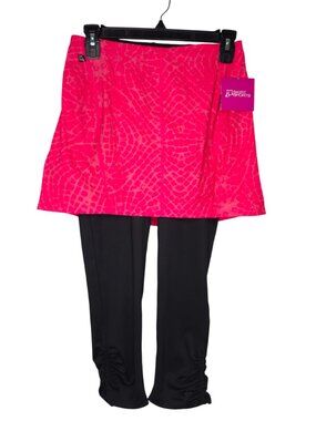 NEW Skirt Sports Pink Skirt with Black Leggings Size Small